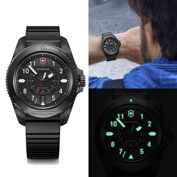 Victorinox 瑞士維氏 JOURNEY 1884 200米潛水腕錶(VISA-241982)黑/43mm