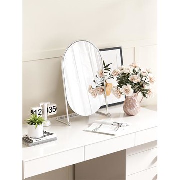 化妝鏡梳妝臺鏡子臺式桌面學生宿舍鐵藝臥室家用復古裝飾鏡梳妝鏡