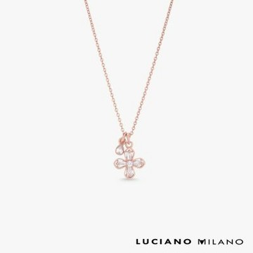 LUCIANO MILANO 幸運花語 純銀項鍊(玫瑰金色)