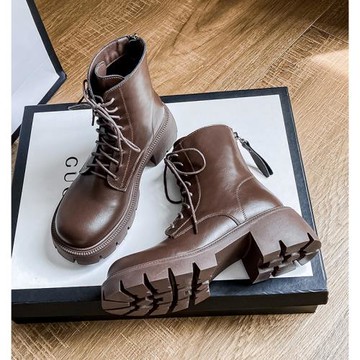 大叔家~馬丁靴女英倫風2026年新款秋冬厚底春秋單靴短筒大碼41-43