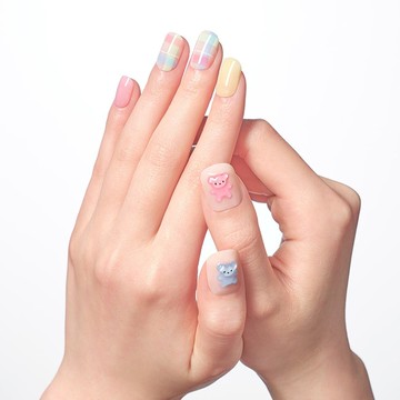 Dashing Diva/M 薄型經典美甲片-熊熊雙寶-30片