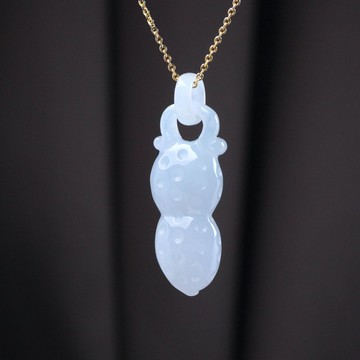 【好事花生】冰種翡翠好事花生項鍊 | 天然緬甸玉翡翠A貨 | 送禮