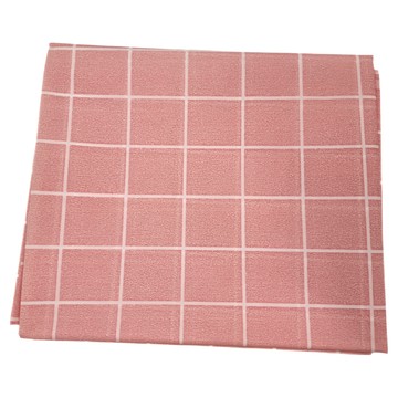 FANCY LIFE 防水防油桌布 137 x 180cm 格紋 易清潔 適用多種餐桌尺寸  粉色  1個