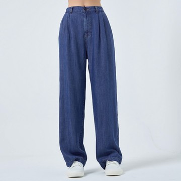 【ERSS】女裝 休閒褲 哈倫褲女 老爺褲 萊賽爾 涼感 輕型牛仔 深藍【S67015】