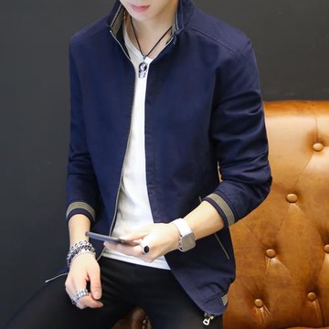 2024春秋季新款男士夾克外套棉布夾克衫薄款中青年男裝外衣秋冬裝