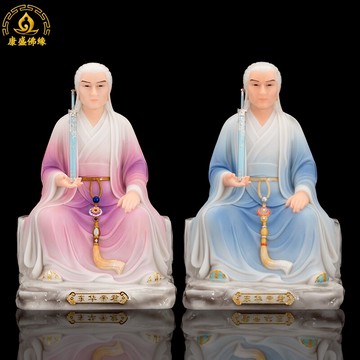 東華帝君神像東王公東華紫府少陽君道教家用供奉漢白玉佛像擺件