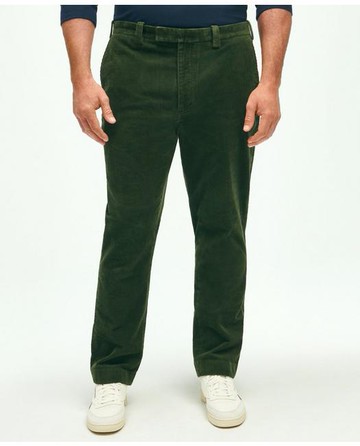 Brooks Brothers Men's Big & Tall Wide Wale Corduroy Pants | Dark Green | Size 52 30
