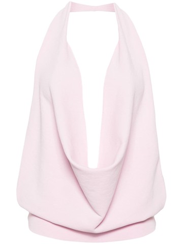 Dsquared2 - cowl halterneck top - women - Cotton - XS - Pink