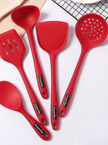 家用廚房硅膠鍋鏟套裝不粘鍋耐高溫食品級湯勺子飯勺漏勺炒勺組合