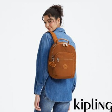 『首爾包』Kipling 暖駝棕機能手提後背包-SEOUL S