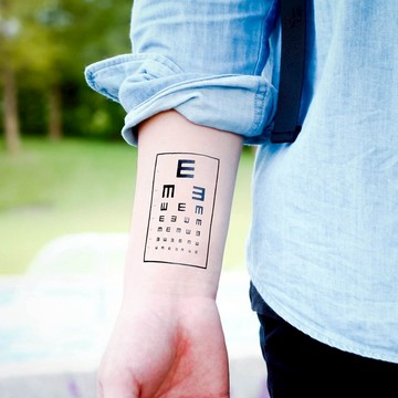 刺青紋身貼紙 - 視力檢查 趣味 紋身 Surprise Tattoos