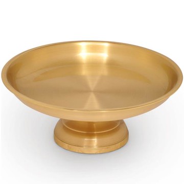 供盤擺件佛前家用佛具用品財神爺配件精品水果盤銅素面盤