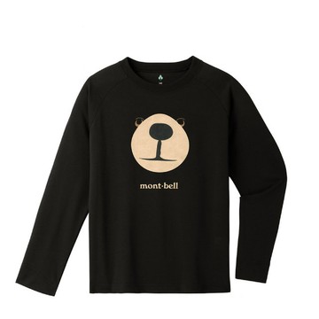 MONT-BELL 童 Wickron 抗UV吸濕排汗印花LOGO長袖T恤(品牌熊臉).上衣/ 1114657
