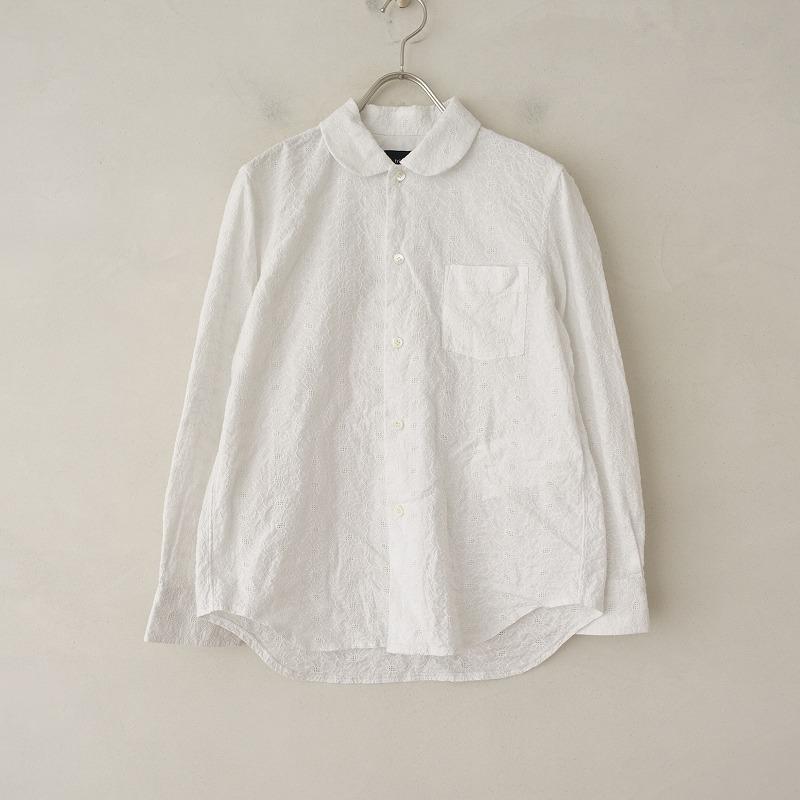 トリココムデギャルソン 丸襟ブラウス 長袖 花柄 総柄 カットオフ リボン tricot COMME des GARONS ブラウス 花柄 丸襟 紺 S-M - メルカリ