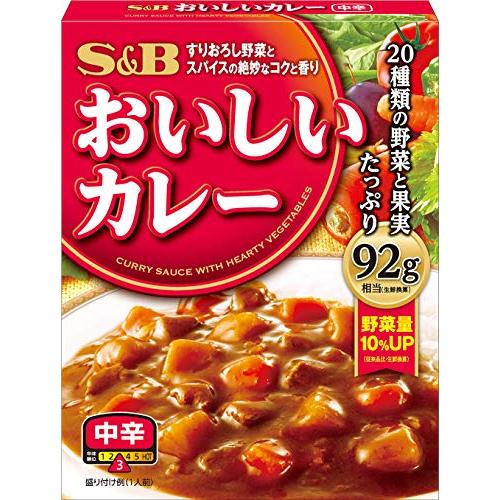 SB なっとくのおいしいカレー 中辛 180g×6個