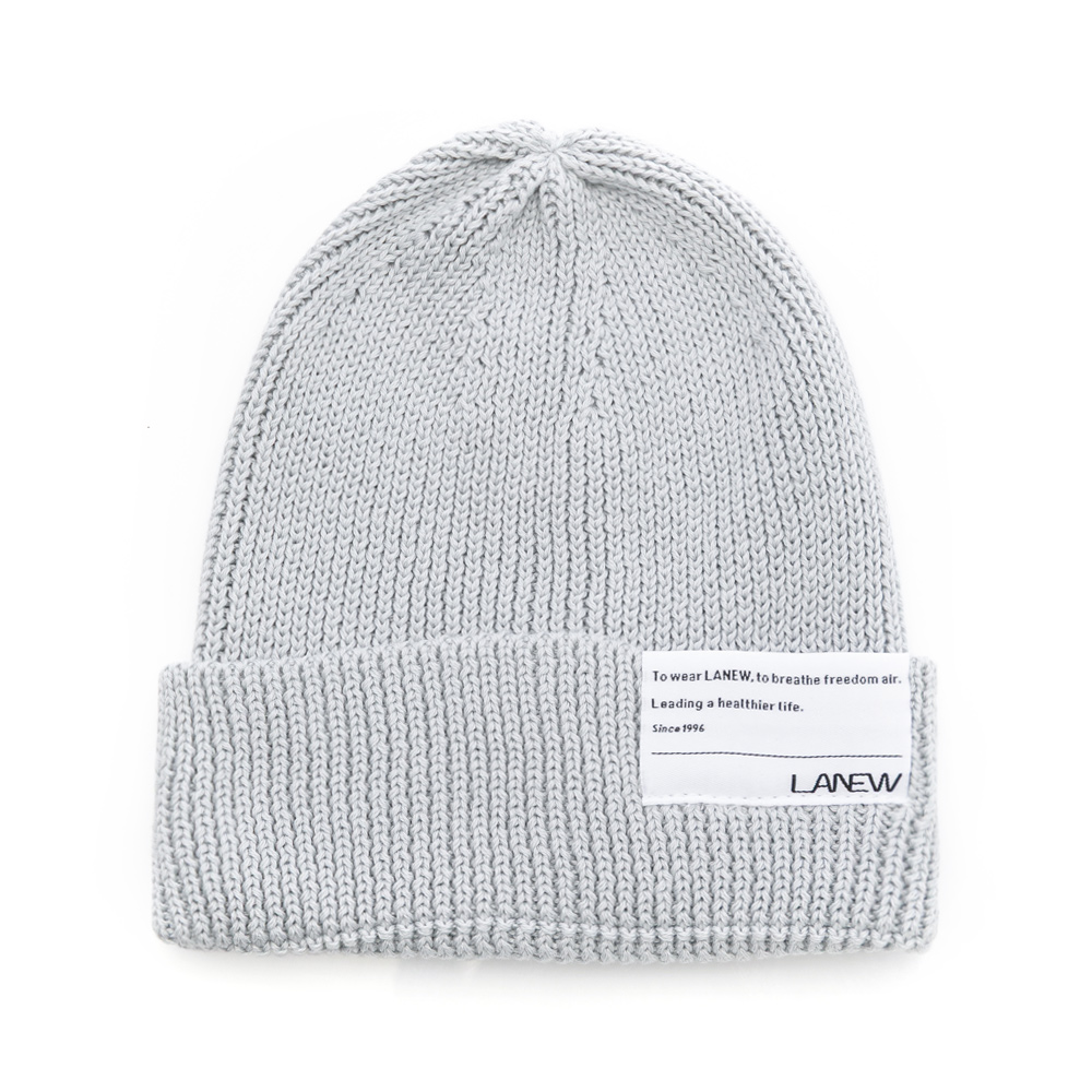 造型織標毛帽-極致灰(289304340)