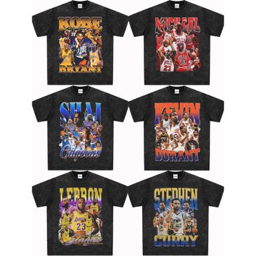 科比亞歷山大sga庫里杜蘭特詹姆斯歐文莫蘭特愛德華茲球星短袖T恤