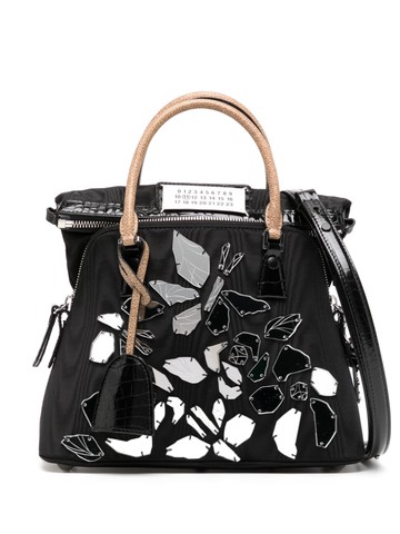 Maison Margiela - 5AC Flower leather shoulder bag - women - Leather - One Size - Black