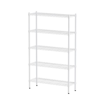 【dayneeds】輕型 90x30x150公分五層烤漆波浪架白色