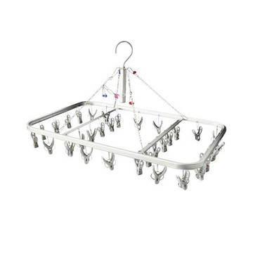 日本進口 AISEN 輕量鋁製衣架 32夾 KOK-LK602