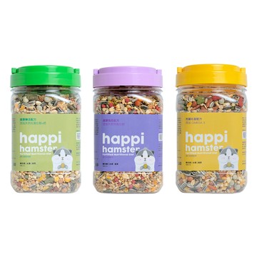 穀物飼料 Happi Hamster 倉鼠飼料罐裝-600gX3入組
