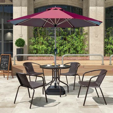 免運 開立發票 戶外桌椅 陽台桌椅組 奶茶店桌椅戶外桌椅 咖啡店桌椅 陽臺庭院花園防水藤椅組合