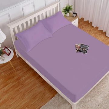 3M防水透氣床包式保潔墊  淺紫色  特大 7尺 182 x 212cm