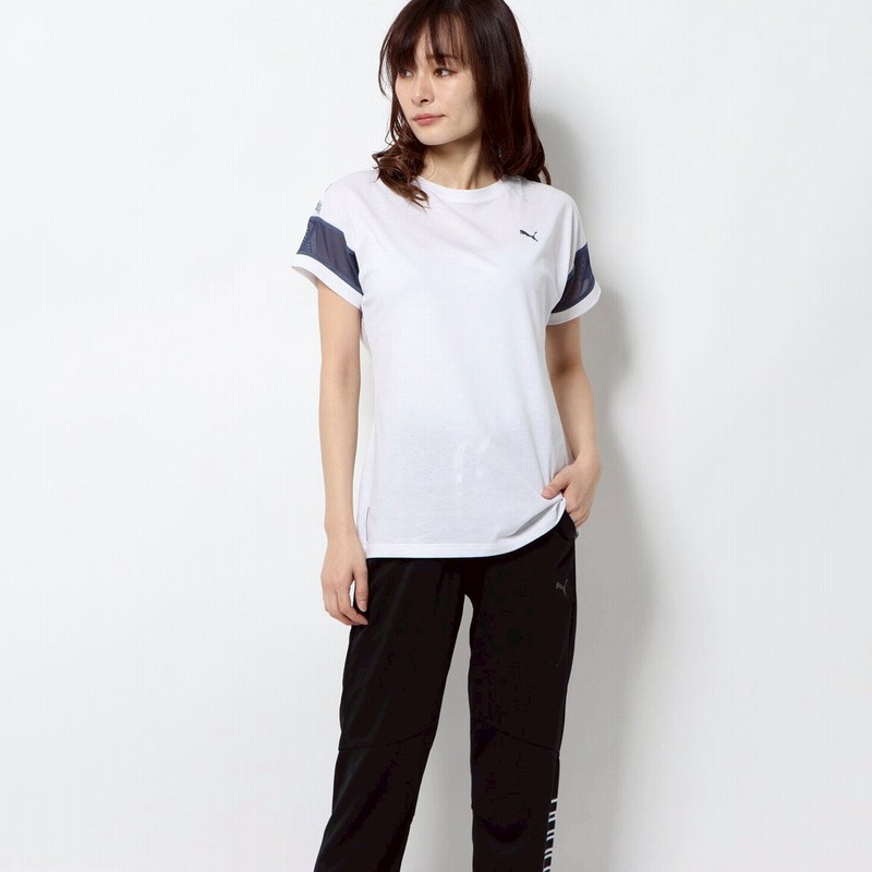 プーマ Puma レディース 半袖機能tシャツ Feel It メッシュ ロゴ Tシャツ 通販 Lineポイント最大get Lineショッピング