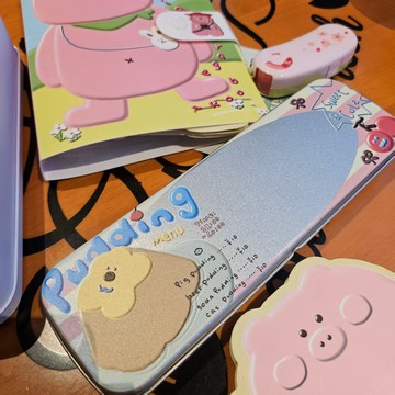 【coloryeah】手帳可愛文具/布丁筆盒/印章收納鐵盒