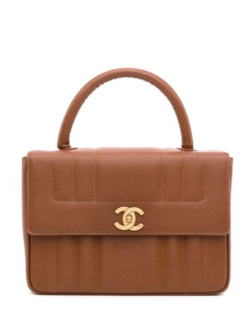 CHANEL Pre-Owned - 1995 Vertical Quilted Kelly tote bag - women - Caviar Leather - One Size - Brown