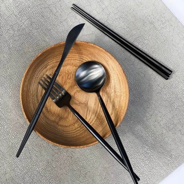 BLACHOICE 攜帶式質感餐具四件組組 質感黑