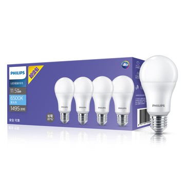 飛利浦 11.5W超省球泡燈 晝光色 4入
