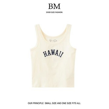 BM Fashion趙露思同款hawaii夏威夷上衣女bm吊帶背心打底內穿外搭