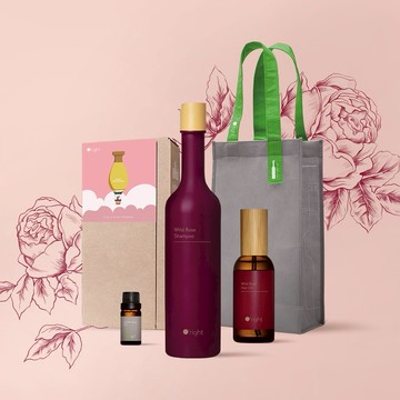 [快速出貨] 【O'right歐萊德】情人節禮盒NO.11堅毅之美｜曠野玫瑰洗髮精400ml+曠野玫瑰護髮素250ml/護髮油100ml(致贈護髮油10ml+環保提袋)