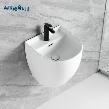 免運 洗手盆 小戶型洗手盆 陶瓷掛墻式洗手盆衛生間一體式壁掛洗臉盆陽臺家用小戶型洗漱臺盆 可開發票 全館折扣 工廠現貨直銷 新品特價 b8282