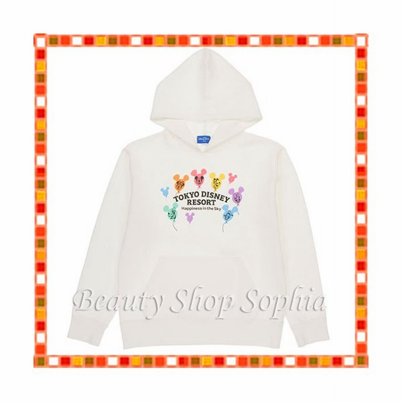 ミッキー フレンズ パーカー S M L Ll 大人用 ホワイト バルーンデザイン 21 ディズニー グッズ お土産 東京ディズニーリゾート限定 通販 Lineポイント最大get Lineショッピング