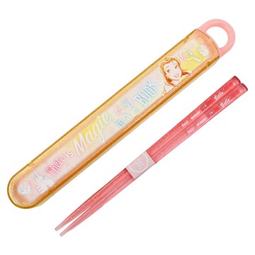 Skater 抗菌兒童筷子 含收納盒  美女與野獸  1組