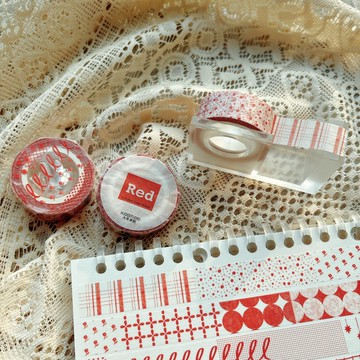 red 紅色 和紙膠帶 台灣大年 10米卷