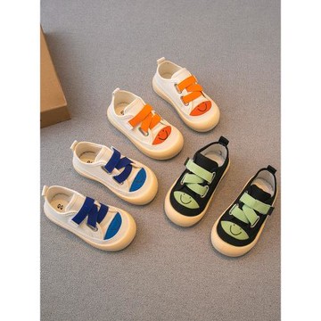 兒童帆布鞋2025春秋新款男童鞋子女童幼兒園室內鞋寶寶單鞋軟底潮