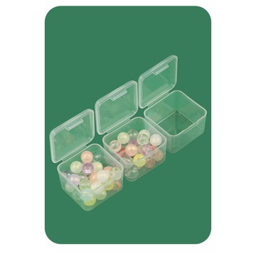 【24小時-臺中出貨】塑料透明小方盒首飾盒耳塞小盒子飾品迷你收納盒電子零件塑料包裝