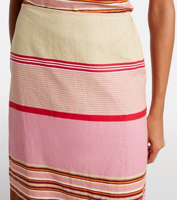 Faithfull Martina striped linen maxi skirt