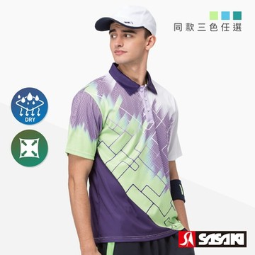 SASAKI 吸濕排汗網球短袖上衣 男 三色任選