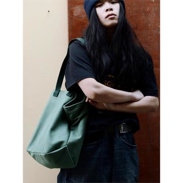 杜九月原創女包 文藝簡約復古帆布單肩包 休閑純色百搭托特布包