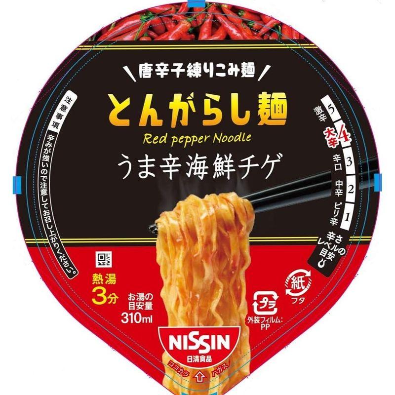 日清 とんがらし麺 うま辛海鮮チゲ 63g ×12個