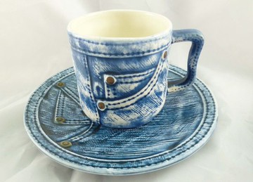 【震撼精品百貨】造型咖啡杯   牛仔 震撼日式精品百貨