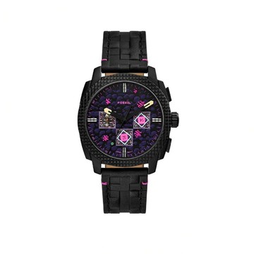 FOSSIL x Minecraft 麥塊聯名 The End 終界龍 限量三眼計時手錶-44mm LE1252