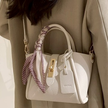 VIVILIAN高級感荔枝紋百搭手提單肩斜跨托特包