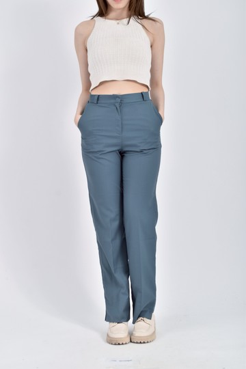 (S) studio doe高腰西裝綠色長褲