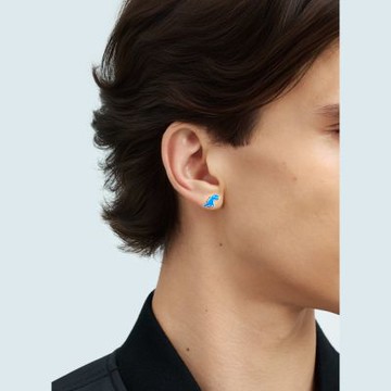 agnes b.Sport b.恐龍造型 耳環 藍色