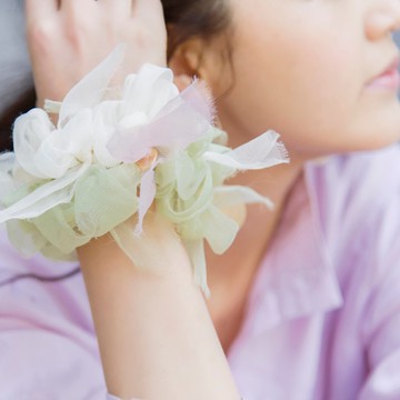 雪球花 | 綻放編織髮圈